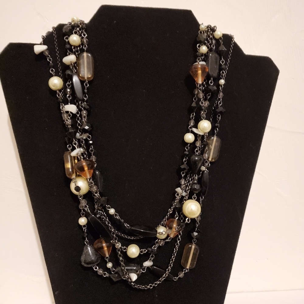 *Y 📿 Lia Sophia Multi Beaded Multi Strand Necklace
